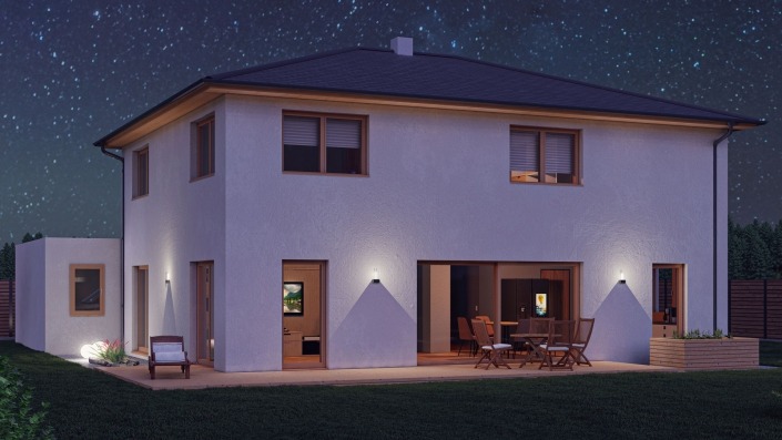 Haus des Monats Dezember 2021 Nachtansicht